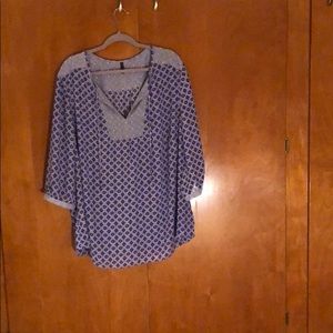 Purple and white shirt